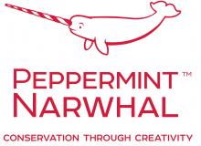 A logo for Peppermint Narwhal