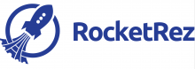 A logo for RocketRez